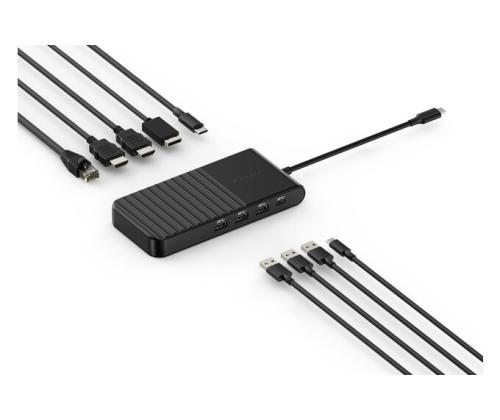Kensington UH1500P EQ Docking Station, USB-C 5Gbps Triple Video, Black