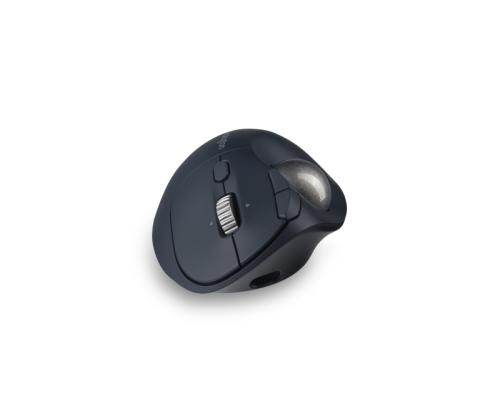 Kensington ProFit Ergo TB550 Trackball Wireless Mouse, RF Wireless + Bluetooth, 1600 DPI, Black/Grey