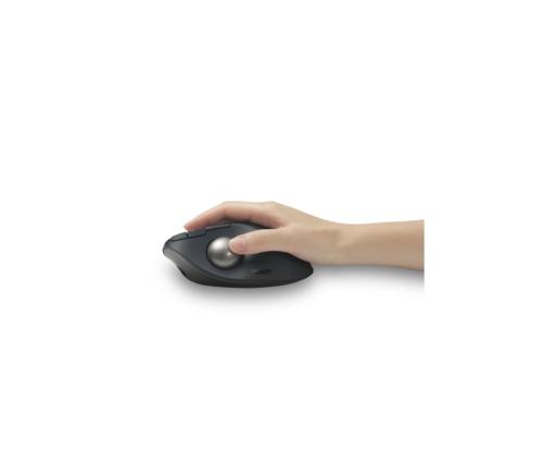 Kensington ProFit Ergo TB550 Trackball Wireless Mouse, RF Wireless + Bluetooth, 1600 DPI, Black/Grey