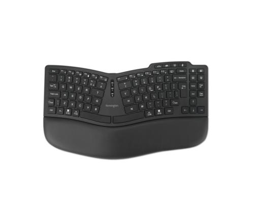 Kensington Pro Fit Ergo KB675 EQ TKL Wireless Keyboard, RF Wireless + BT, US Int, Black