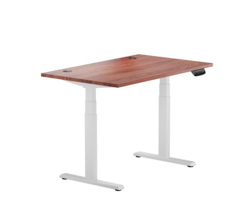 Adjustable Height Table Up Up Thor White, Table top M Dark Walnut