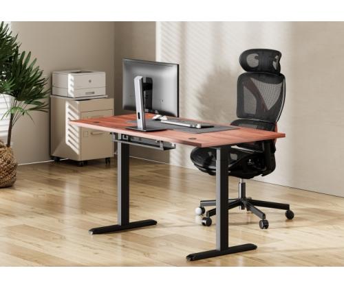 Adjustable Height Table Up Up Bjorn Black, Table top M Dark Walnut