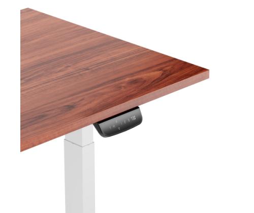 Adjustable Height Table Up Up Thor White, Table top L Dark Walnut