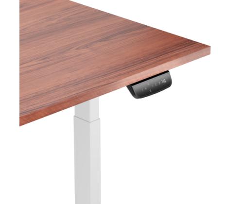 Adjustable Height Table Up Up Bjorn White, Table top L Dark Walnut
