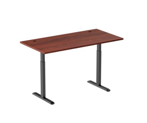 Adjustable Height Table Up Up Bjorn Black, Table top L Dark Walnut