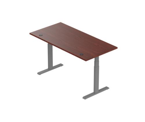Adjustable Height Table Up Up Thor Gray, Table top L Dark Walnut
