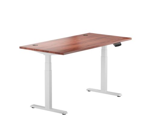 Adjustable Height Table Up Up Thor White, Table top L Dark Walnut