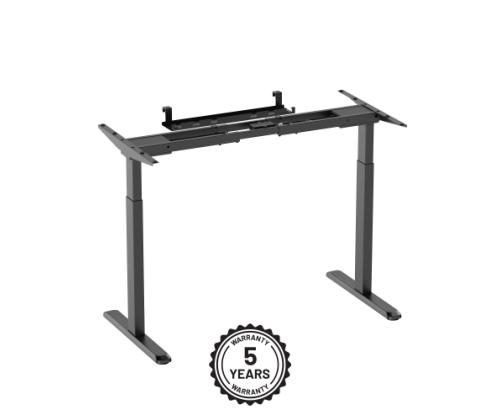 Adjustable Height Table Up Up Bjorn Black, Table top L Dark Walnut