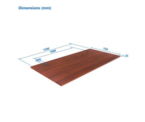 Adjustable Height Table Up Up Thor Black, Table top L Dark Walnut