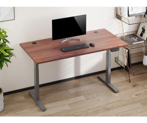 Adjustable Height Table Up Up Thor Gray, Table top L Dark Walnut