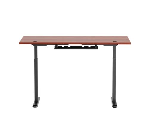 Adjustable Height Table Up Up Bjorn Black, Table top L Dark Walnut