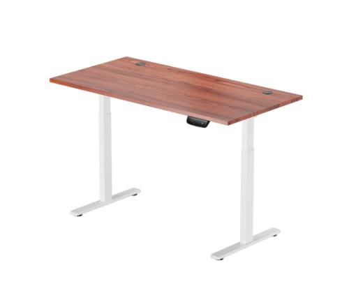 Adjustable Height Table Up Up Bjorn White, Table top L Dark Walnut