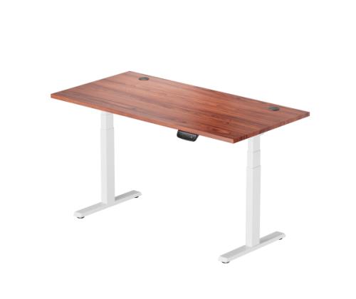 Adjustable Height Table Up Up Thor White, Table top L Dark Walnut