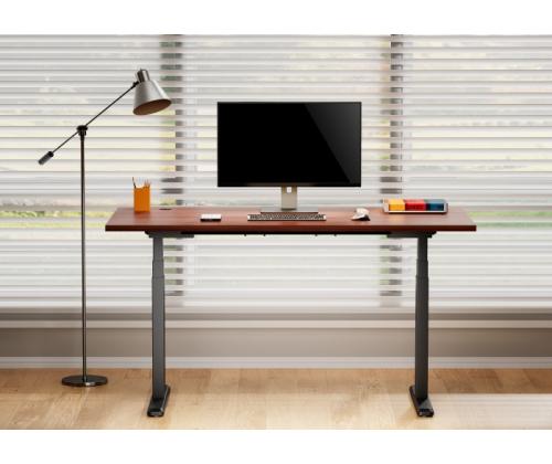 Adjustable Height Table Up Up Thor Black, Table top L Dark Walnut
