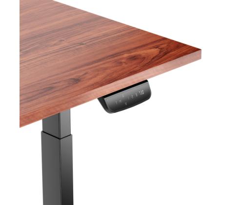 Adjustable Height Table Up Up Bjorn Black, Table top L Dark Walnut