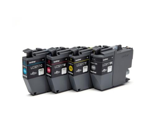 Brother LC3217 (LC3217VALDR) Ink Cartridge Multipack, Black, Cyan, Magenta, Yellow