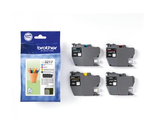 Brother LC3217 (LC3217VALDR) Ink Cartridge Multipack, Black, Cyan, Magenta, Yellow