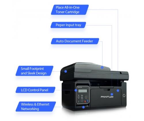 Pantum M6550NW Printer Laser MFP B/W A4 22ppm Wi-Fi USB Ethernet LAN