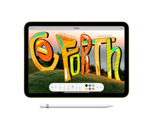 Apple iPad Tablet PC 10.9'', 256GB, Wi-Fi, 10th Gen, Yellow (MPQA3FD/A)