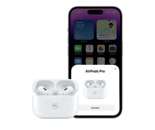 Apple AirPods Pro (2nd Gen) Wireless In-Ear Headphones Earbuds, Balta (MQD83ZM/A)