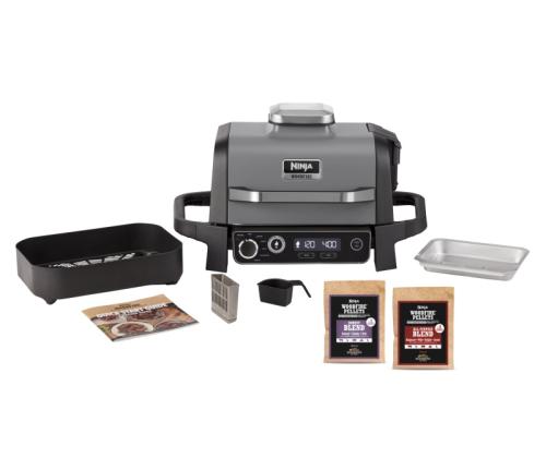 Ninja Woodfire OG701EU Electric BBQ Grill &amp; Smoker, 2400 W, Black