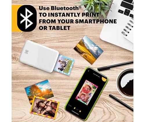 Kodak STEP Instant Mobile Photo printer Colour ZINK 2x3'' 1 ppm, Bluetooth, White