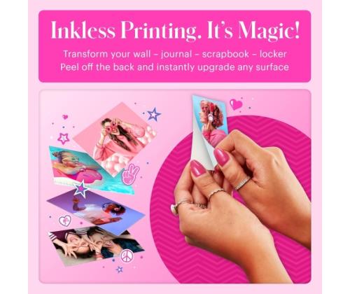 Barbie x Kodak STEP Slim Instant Mobile Photo printer Colour ZINK 2x3'' 1ppm, Bluetooth, Pink