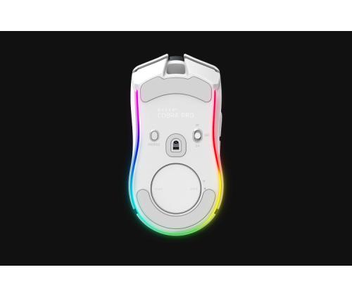 Razer Cobra Pro Wireless Gaming Mouse RF Wireless + Bluetooth + USB-C, 30000 DPI, White