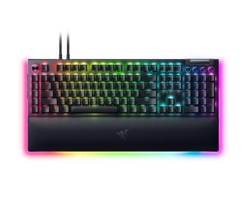 Razer BlackWidow V4 Pro Wired Gaming Keyboard RGB, Yellow Linear Switch, US, Black