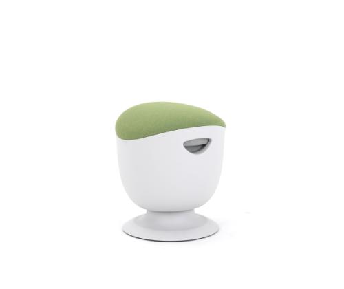 Up Up Seul ergonomic balance stool White, D42 Green fabric