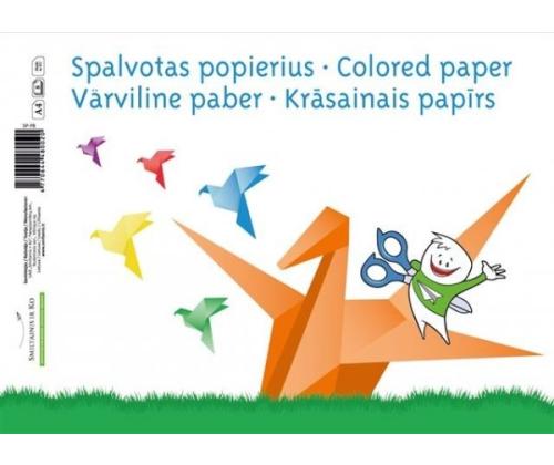 Paper SMLT color, A4, 80 g, single-sided, 8 sheets, glued