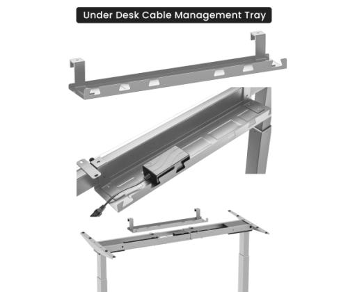Adjustable Height Table Up Up Bjorn Gray, Table top M White