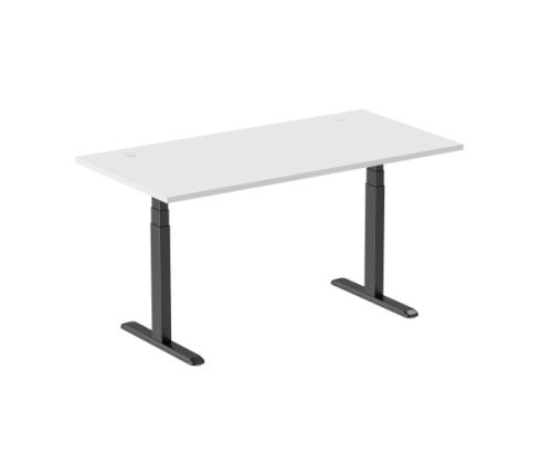 Adjustable Height Table Up Up Thor Black, Table top L White