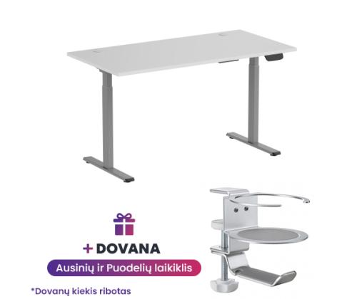 Adjustable Height Table Up Up Bjorn Gray, Table top L White