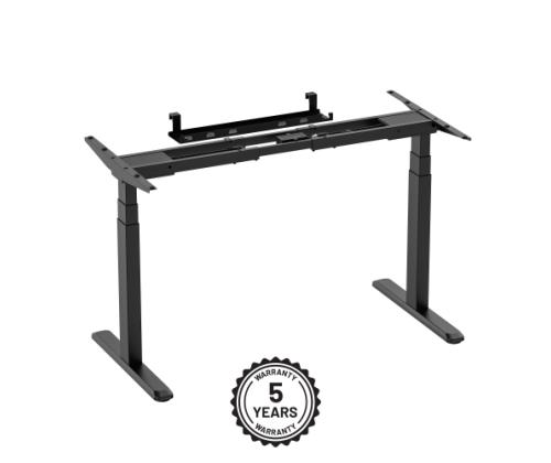 Adjustable Height Table Up Up Thor Black, Table top L White