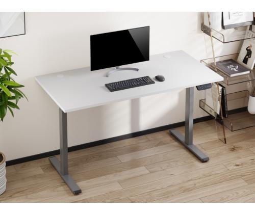Adjustable Height Table Up Up Bjorn Gray, Table top L White