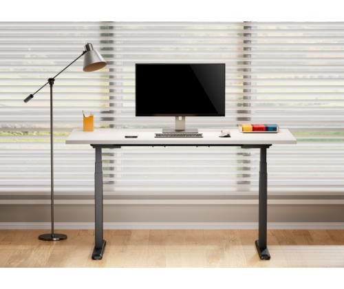 Adjustable Height Table Up Up Thor Black, Table top L White