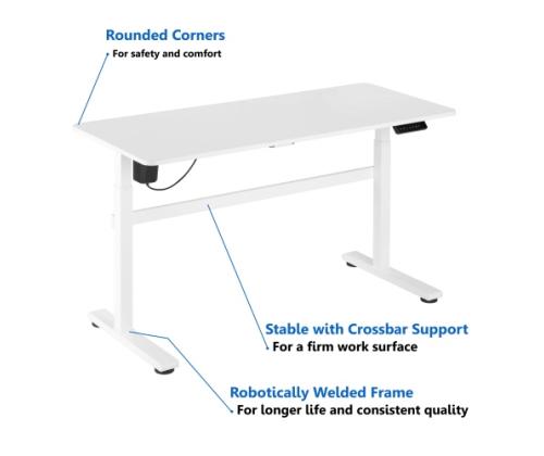 Adjustable Height Table Up Up Balder White (SPEC)