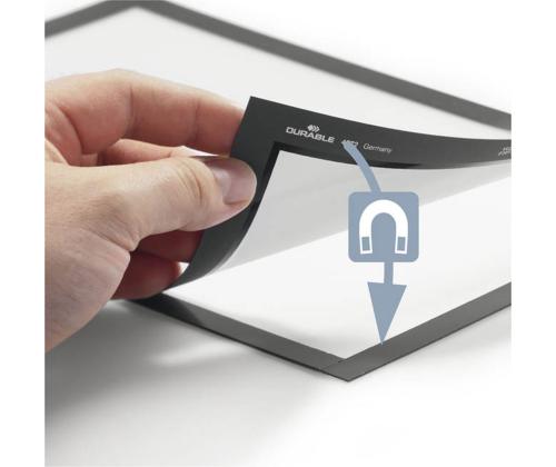 Inforaam magnetiline iseliimuv A6 DURABLE Duraframe hõbedane 2tk pakis