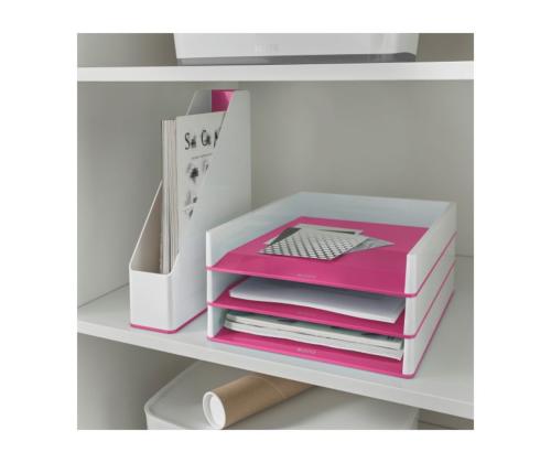 Dokumendisahtel LEITZ Dual WOW A4 valgeroosa