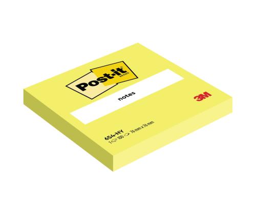 Märkmepaber 76x76mm POST-IT 654 neoonkollane 100 lehte