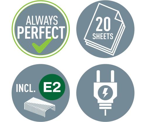 Elektriline klammerdaja LEITZ 5533 20 lehte must