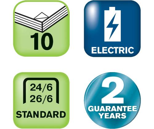 Elektriline klammerdaja RAPID 10BX 10 lehte must