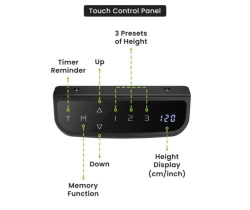 Elektriline töölauaraam BJORN 2-teleskoobine 2-mootoriga must