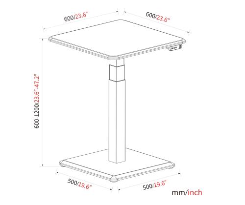 Elektriline töölauaraam STOO® 1-jalaga, valge	