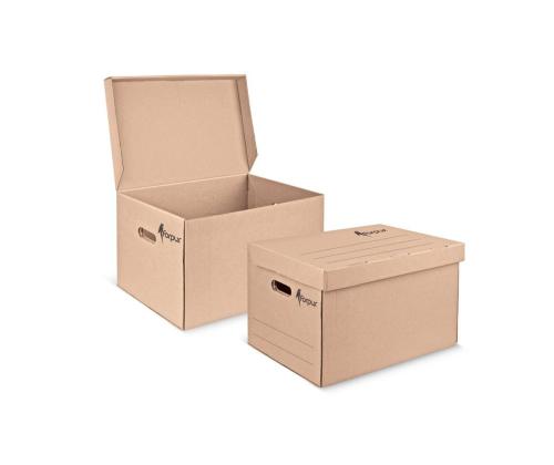 Arhiivikast kaanega FORPUS 340x295x450mm pruun
