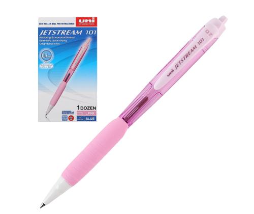 Geelpliiats mehaaniline UNI-BALL Jetstream SXN-101 0,7mm sinine tint roosa korpus