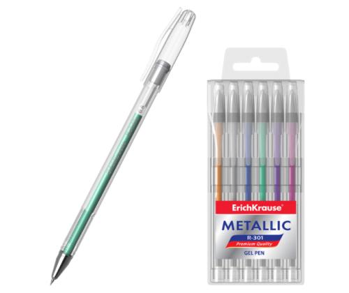 Geelpliiatsite komplekt Erich Krause R-301 Metallic 6 värvi