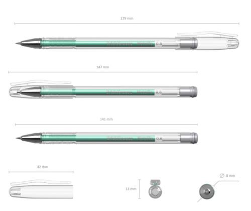 Geelpliiatsite komplekt Erich Krause R-301 Metallic 6 värvi