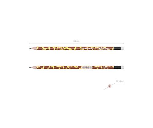 Harilik pliiats HB kummiga teritatud ERICH KRAUSE Savanna